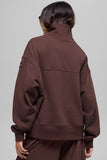 Hazy Mock Neck Pullover - Brownstone