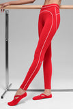 Airbrush High-Waist Heart Throb Legging - Bright Red/White