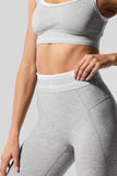 Alosoft High-Waist 7/8 Better Together Legging - Athletic Heather Grey/White