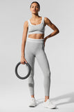 Alosoft Better Together Bra - Athletic Heather Grey/White