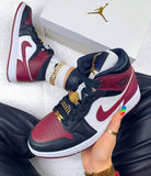 AIR JORDAN 1 MID SE BLACK DARK BEETROOT