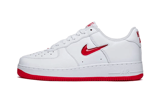 NIKE AIR FORCE 1 LOW ’07 RETRO COLOR OF THE MONTH JEWEL SWOOSH UNIVERSITY RED