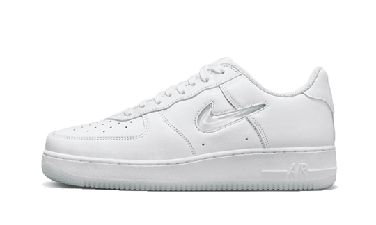 NIKE AIR FORCE 1 LOW ’07 RETRO COLOR OF THE MONTH JEWEL SWOOSH TRIPLE WHITE