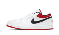 AIR JORDAN 1 LOW WHITE UNIVERSITY RED BLACK