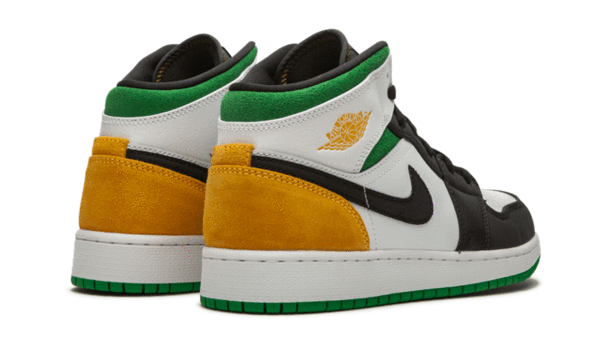 AIR JORDAN 1 MID SE WHITE LASER ORANGE LUCKY GREEN