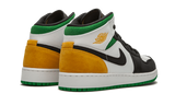 AIR JORDAN 1 MID SE WHITE LASER ORANGE LUCKY GREEN