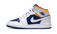 AIR JORDAN 1 MID WHITE LASER ORANGE DEEP ROYAL BLUE