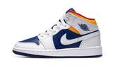 AIR JORDAN 1 MID WHITE LASER ORANGE DEEP ROYAL BLUE