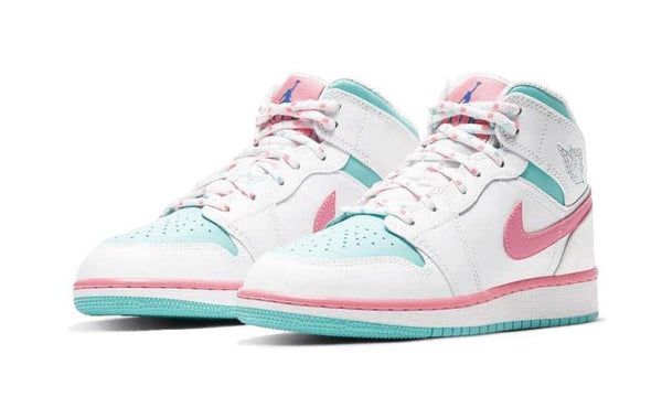 AIR JORDAN 1 MID WHITE PINK GREEN SOAR