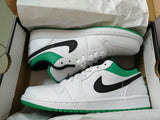 AIR JORDAN 1 LOW WHITE LUCKY GREEN BLACK