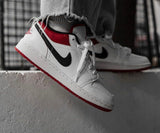 AIR JORDAN 1 LOW WHITE UNIVERSITY RED BLACK